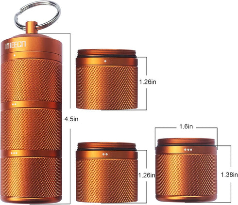 Three-Layer Large Pill Organizer Pill Box, Waterproof Pill Container for Pills, Vitamins, Supplements (Orange)