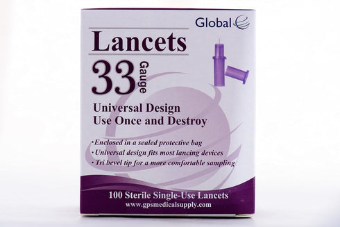 33 Gauge Pull Top Lancets for Virtually Pain-Free Testing, Suitable for Most Lancing Devices