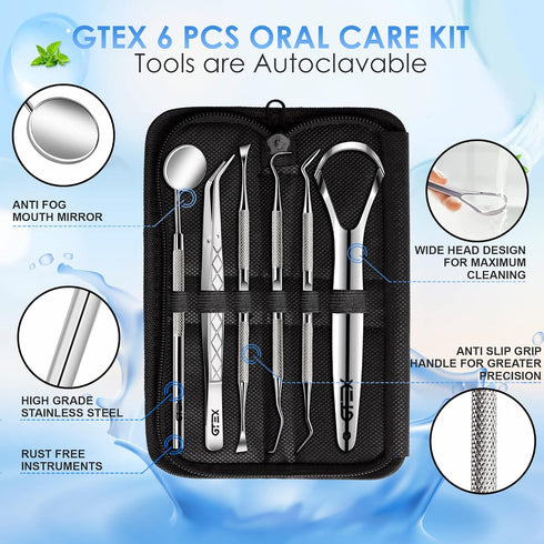 Dental Tools Kit, Dental Pick, Plaque Remover for Teeth Cleaning, Tartar Remover for Teeth