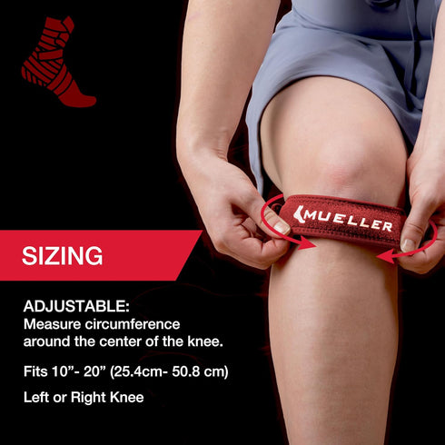 MUELLER Jumper's Knee Single Strap - Compression Support for Men and Women, One Size