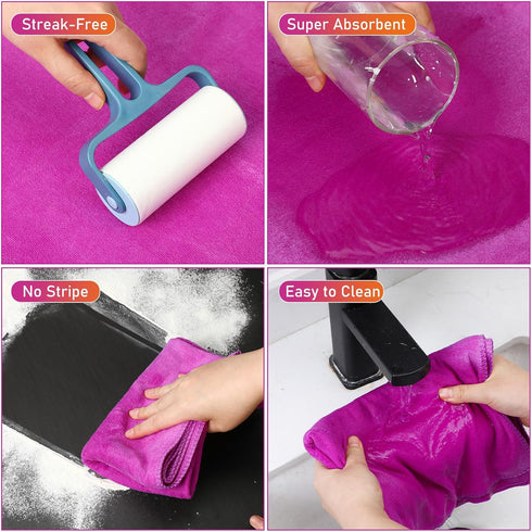 3 Pcs Extra Large Microfiber Cleaning Cloth, 30" x 20", Washable Reusable Towel for Home, Glass, Bathrooms
