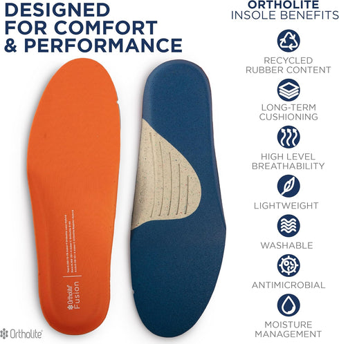 Ortholite Fusion Elevated Comfort Shoe Trim-to-Fit Insert - Proprietary Two-Layer Memory Foam System Designed