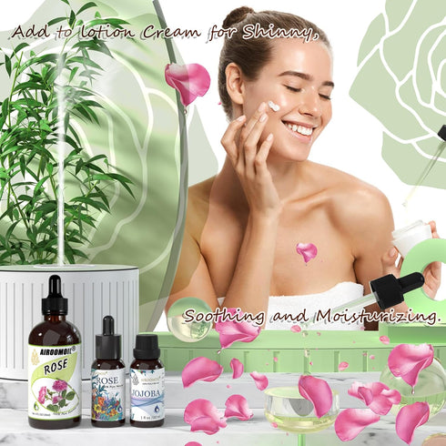 Rose Fragrance Oil 4oz for Aromatherapy Diffuser, Soap, Candle Making Scents