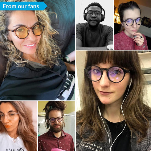 J+S Vision Blue Light Blocking Glasses for Men Women | Computer Gaming Work| Anti Strain Fatigue UV Glare |