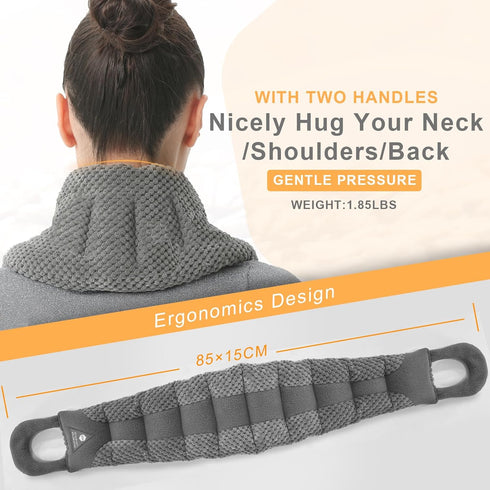 UNCN Long Heating Pad for Neck and Shoulders, 33 * 5.9" Microwavable Large Moist Heat Pack