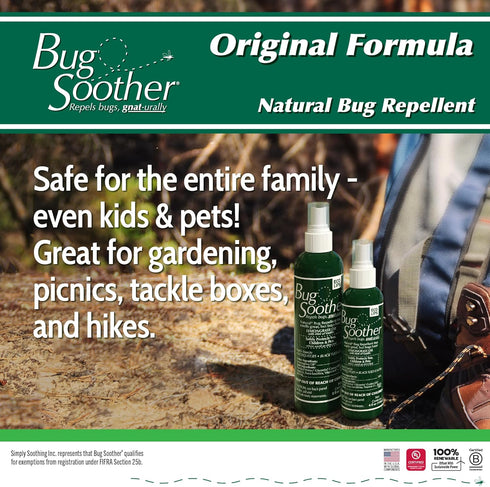Bug Soother Spray 8 oz, Natural Insect, Gnat and Mosquito Repellent for Adults, Kids, and Pets