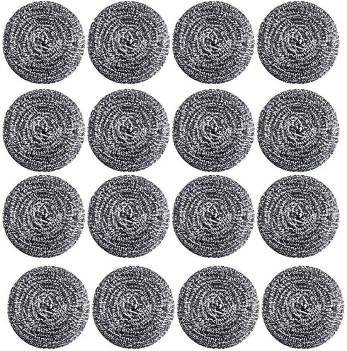 QONIA Weetack 16 PCS Stainless Steel Sponges Scrubbers, Utensil Scrubber Scouring Pads Ball