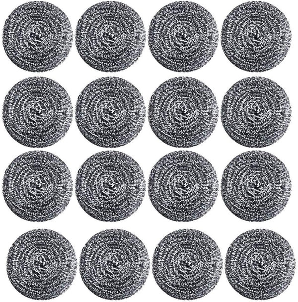 QONIA Weetack 16 PCS Stainless Steel Sponges Scrubbers, Utensil Scrubber Scouring Pads Ball