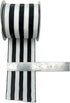 2.5 Inch Wide Wired Gift Wrapping Ribbon, 10 Yards, Black White Stripe for Crafts, Christmas Tree Decor