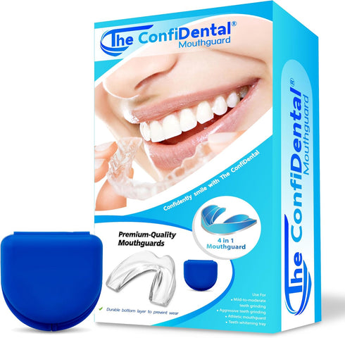 Pack of 4 Moldable Mouth Guard for Teeth Grinding, 2 Regular and 2 Heavy Duty Guard
