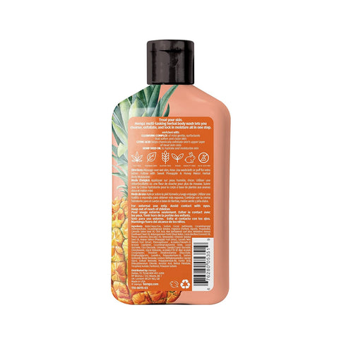 Hempz Body Wash - Sweet Pineapple & Honey Melon - Hydrating for Sensitive Skin, Scented, Exfoliating with Shea Butter, Pure Hemp Seed Oil, and Algae for Sensitive Skin - 17 fl oz