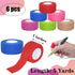 Twavang 6 Pack 1 Inches Ankle(5 Self Adhesive Bandage Wrap Breathable Cohesive Bandage Elastic Tape for Pets, Athletic