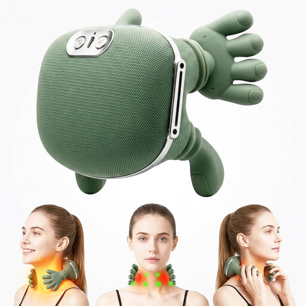 SLUXE Shoulder and Neck Massager, Bionic Heated Massager, Shiatsu Neck Massager with Fingers,