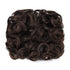 SWACC Short Messy Curly Dish Hair Bun Extension, Easy Stretch Combs, Clip in Ponytail, Dark Brown-4#