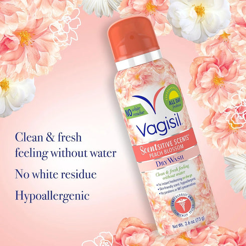Multipack, (12 oz.), (2.6 oz.) Vagisil Scentsitive Scents Daily Intimate Feminine Wash and Dry Wash Deodorant Spray