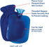 Carex Hot Water Bottle With Cover, Rubber - Heat and Cold Therapy for Pain Relief
