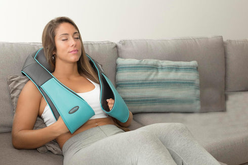 InvoSpa Deep Kneading Neck and Back Massager with Heat - Electric Full Body Relaxation Pillow