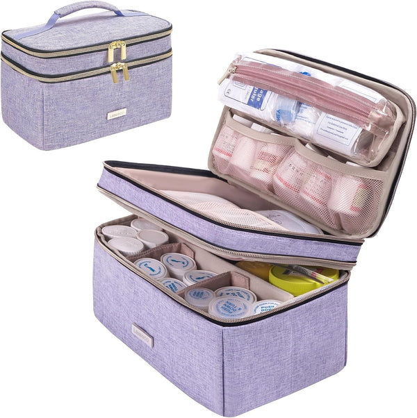 Lexeeco Medicine Storage Bag Pill Bottle Organizer with Portable Small Pouch Travel