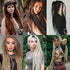 Leeven 24 Inch Synthetic Double Ended Dreadlock Extensions, Black to Purple Thin DE Dreads, 10 Strands Handmade for