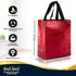 Nush Nush Red Gift Bags, Medium Size Set of 12, Shiny Reusable Gift Bags with Handles, Birthday Party Favors