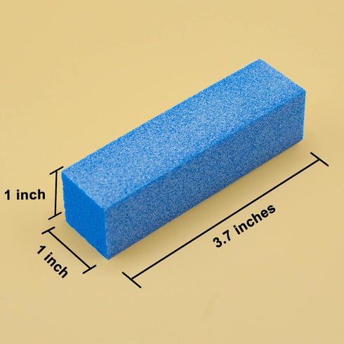 Natural and Acrylic Nail Buffing Blocks, 12-Pack 4 Sided Medium Grit Buffers, Multi-Colored
