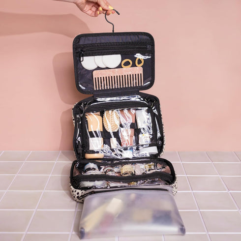 Jadyn Hanging Toiletry Bag, Expandable Water Resistant Organizer for Women, Large Travel Cosmetic Bag