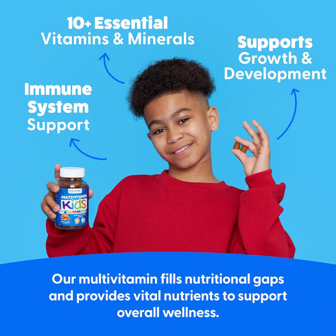 Feel Great Kids Multivitamin Gummies, Citrus & Strawberry Flavored, 45-Day Supply, Chewable Vitamins with Vitamin D