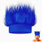 Novelty Place Blue Hairy Costume Headband, Fun Fuzzy Crazy Hair Wig for Sports Parties, Costume, Cosplay, Halloween