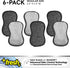 Fresh Regular Professional Microfiber Scrub-N-Wipe Sponge Pads, 6-Pack with Odor Control