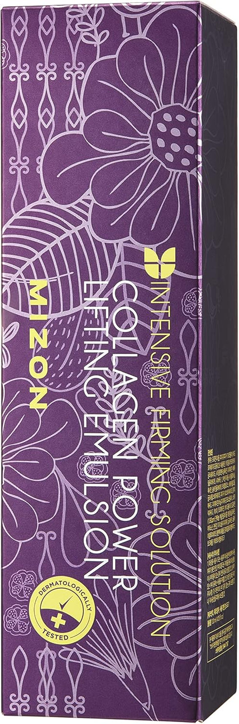 MIZON Collagen Power Lifting Emulsion, Collagen 54% with Adenosine, Peptides, High Elasticity, Anti-Wrinkle Care, Face Moisturizer, (120 ml 4.06 fl oz)