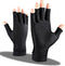 Copper Compression Gloves for Arthritis Pain Relief, Fingerless Compression Gloves for Rheumatoid, Tendonitis, Large