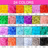 YGDZ 1500 pcs Mini Hair Rubber Bands - 24 Colors Small Hair Ties, Ponytail Holders, Colorful Accessories for Toddler,