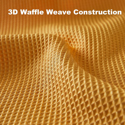 JOYMOOP Microfiber Cleaning Cloth, Reusable Absorbent Kitchen Dish Cloth, Waffle Weave 5 Pack, Mixed Color
