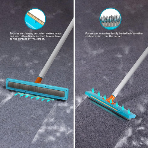 Carpet Rake-Carpet Hair Removal Tool-Carpet Rake to Fluff Carpet-Carpet Scraper Brush Rug Comb Pet Cat Fur Dog Hair Remover for Couch Furniture Carpet Broom by JOLLLAX