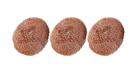 Scotch-Brite Copper Coated Scrubbers, 3 Scrub Pads for Cleaning Tough Baked-On Messes, Metal Scrubbers