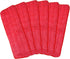 Microfiber Replacement Mop Pad, 18 x 6 Wet & Dry Cleaning Refills, 6 Pack, Reusable Floor Mop Pads - Red