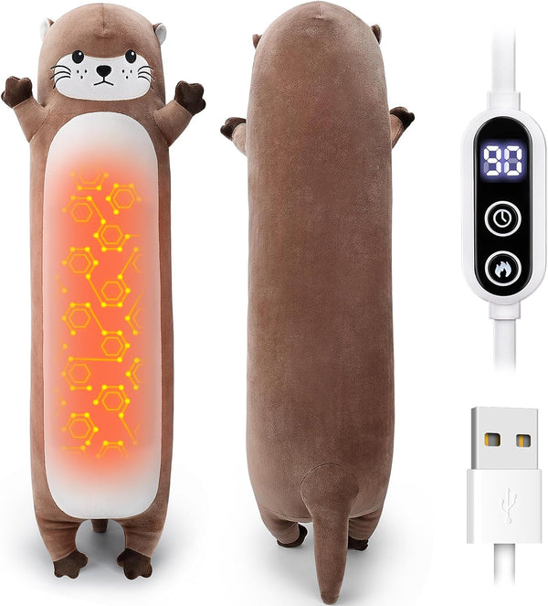 Otter Heating Pad-USB Heated Plush Stuffed Animals for Period Cramps and Menstrual