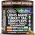 AuraShroom Mushroom Supplement Lions Mane Turkey Tail Cordyceps Reishi Shiitake Chaga Oyster