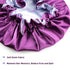 Mommy and Me Bonnet Set, Adjustable Satin Sleep Cap for Women and Baby, Toddler Curly Hair Cap (Purple/Blue)