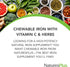 NaturesPlus Chewable Iron - 27 mg, 90 Chewable Tablets - High Potency Supplement with Vitamin C & Herbs, Vegetarian