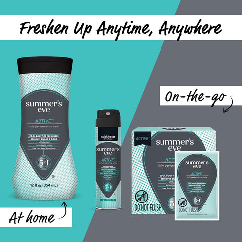 Summers 12 oz 3 Pack Eve Active Daily Performance All Over Feminine Body Wash, Feminine Wash pH Balanced, fl bottle