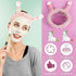 Spa Headband Facial Makeup Head Band, Microfiber Coral Fleece Snail Cartoon Hair Accessories for Washing Face (Pink)