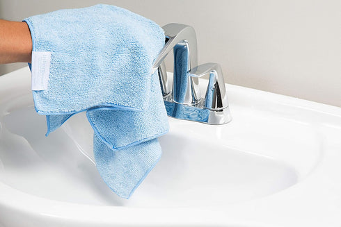 Revolutionary Eco Fiber Towel, 4 Pack, Blue, Replaces Paper Rolls for Everyday Use