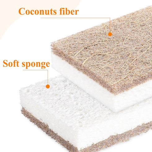 FRCOLOR Scrub Sponges Kitchen 12 Count – Cleaning Sponges Scrubber Sponge Household Cleaner Tools for Washing Dishes