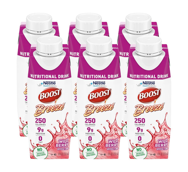 Boost Breeze Nutritional Drink - Wildberry, 8 Fl Oz (Pack of 6)