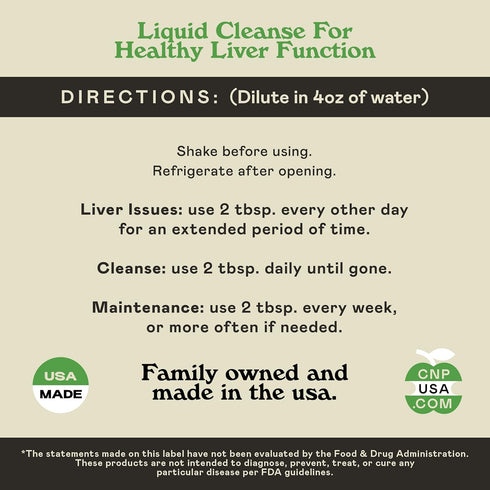 Liver Complete Organic Liquid Concentrate - 8oz Liver Cleanse & Digestive Bitters Vinegar Supplement