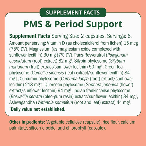 PMS & Period Relief - Menstrual Cramp Relief: No More Period Cramps, Mood Swings, or Bloating. PMS Supplement for Happy Hormones and Period Relief. (12 count)