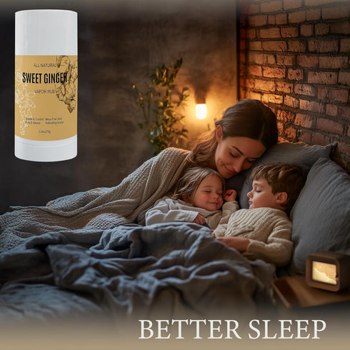 TOGOLIUN (2) Sweet Ginger Vapor Rub Stick All-Natural Herbal Balm with Ginger & Peppermint, Plant-Based Formula