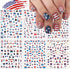 6 Sheets Independence Day Nail Art Stickers, 4th of July Nail Decals, 3D Self-Adhesive Art Supplies for Women