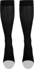 Truform Women's Compression Stockings, 20-30 mmHg, Knee High Length, Open Toe, Black, Medium
